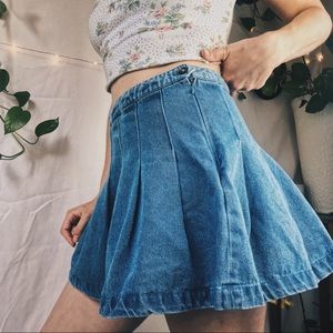 BLUE DENIM MINI SKIRT